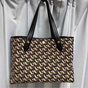 Mulberry Black and Tan Patterned Tote